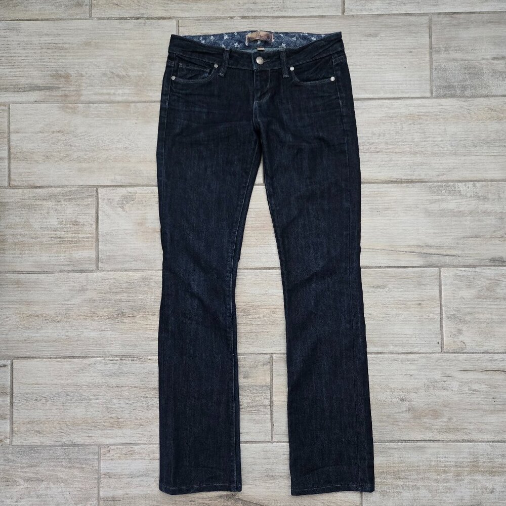 Paige Benedict + Canyon Straight Leg Low Rise Jeans Women's Raw Denim Western 26